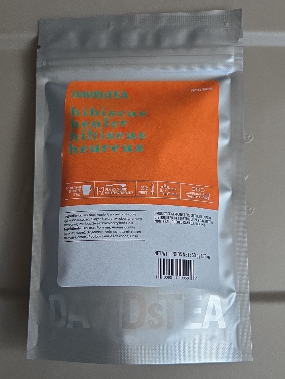 2/$20 New! Sealed! Davidstea HIBISCUS HEALER Loose Leaf Tea 50g Davidstea